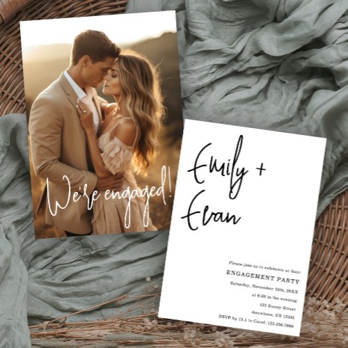 Modern Wedding Engagement Party Invitation