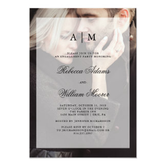 Modern Wedding Engagement Party | Photo Overlay Card