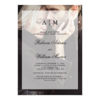 Modern Wedding Engagement Party | Photo Overlay Invitation