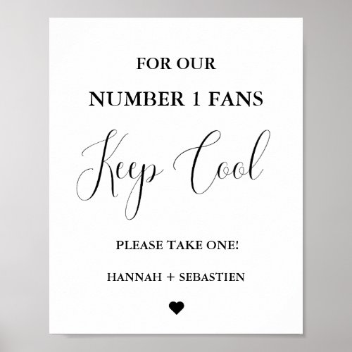 Modern Wedding fan for our number one fans Sign