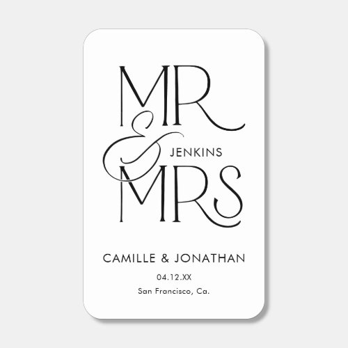 Modern Wedding Favor Matchbox | Mr. & Mrs. Matchboxes