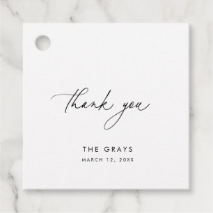 Modern Wedding Favor Tag