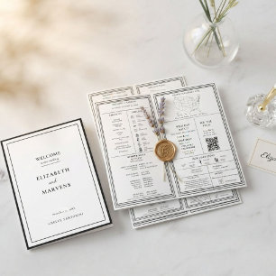 Modern Wedding Folded Infographic Program