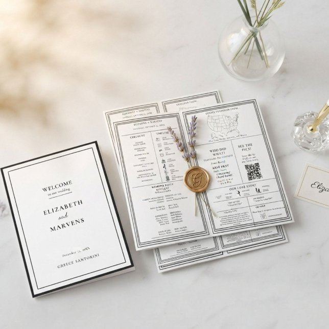 Modern Wedding Folded Infographic Program (Creator Uploaded)