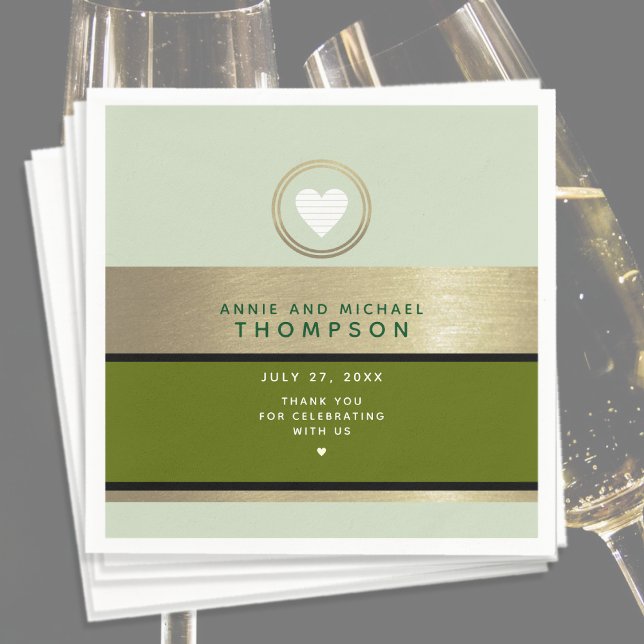 Modern wedding green  napkins (Creator Uploaded)