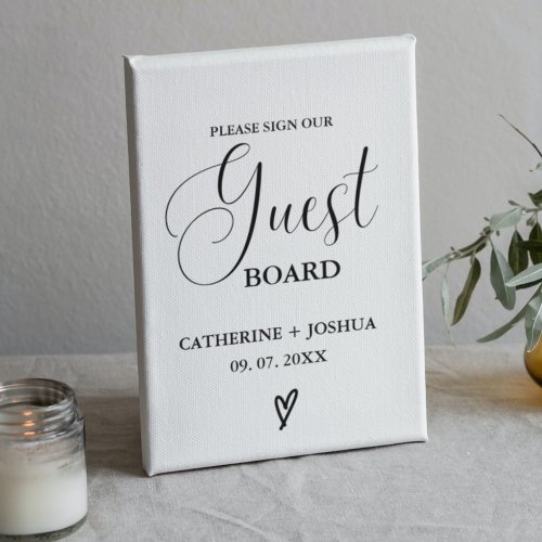 Modern wedding Guest board sign guestbook sign