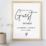 Modern Wedding Guest Board Sign, Guestbook Sign at Zazzle