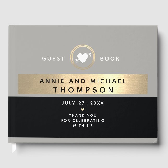 Modern Wedding Guest Book (Front)