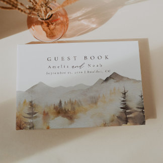 Modern Wedding Guest Book Rustic Cabin