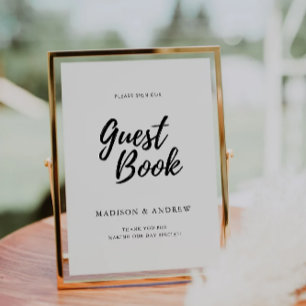 Modern Wedding Guest Book Sign Template