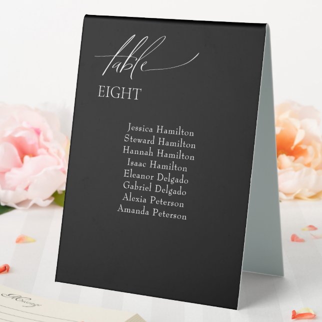 Modern Wedding Guest Seating Table Number Table Tent (In SItu (Wedding))