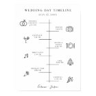 Modern Wedding Icons Timeline Program Poster