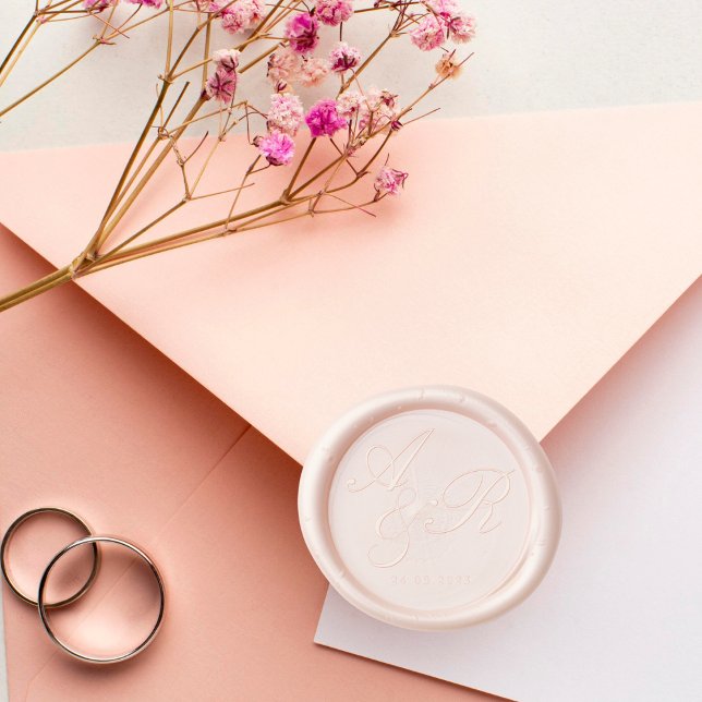 Modern Wedding Initial  Wax Seal Stamp (Creator Uploaded)