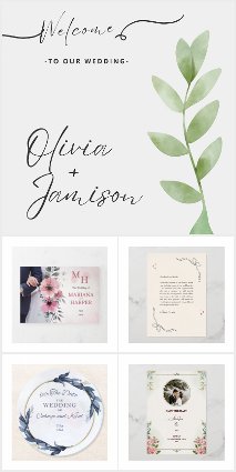 Modern Wedding invation Cards دعوات زفاف عصرية