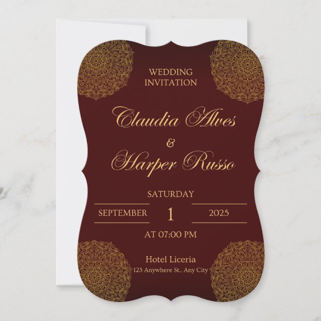 Modern Wedding Invitation Card (Front)