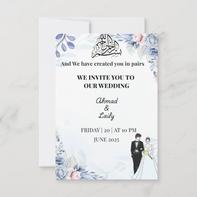 Modern Wedding Invitation Card (Front)