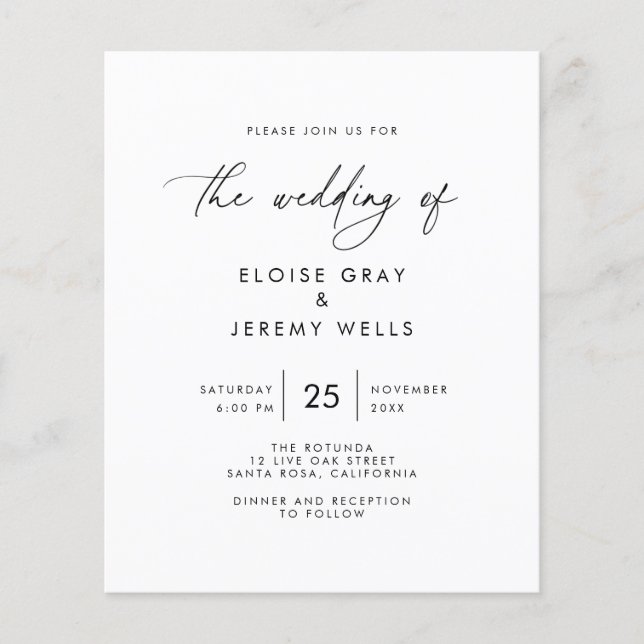 Modern Wedding Invitation  Flyer (Front)