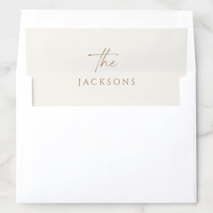 Modern Wedding Invitation Mailing Envelope Liner
