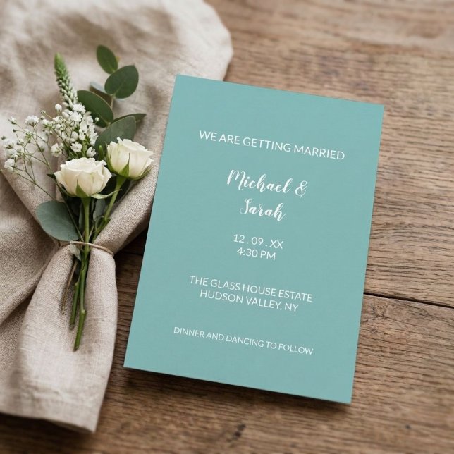 Modern Wedding Invitation, Minimalist Custom  Foil Invitation (Creator Uploaded)