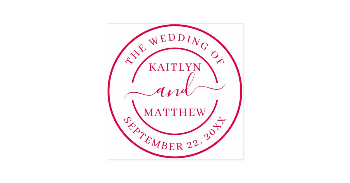 Modern Wedding Invitation Seal Custom Self Inking Stamp Zazzle Modern Wedding Invitation Seal Custom