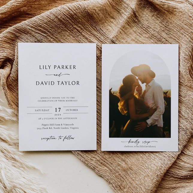 Modern Wedding Invitation Template with Photo (Creator Uploaded)