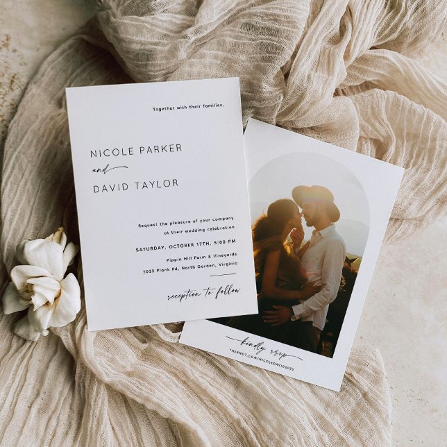 Modern Wedding Invitation Template with Photo (Creator Uploaded)