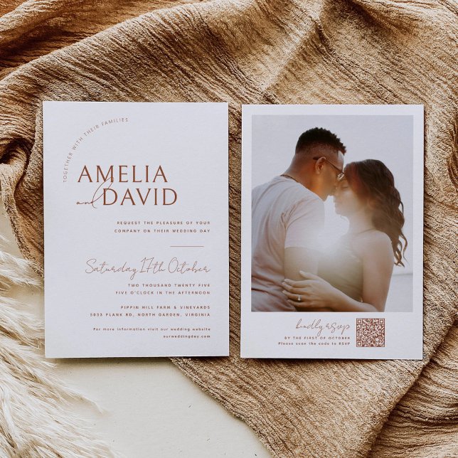 Modern Wedding Invitation Template with Photo (Creator Uploaded)