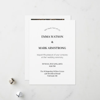 Modern Wedding Invitation Template with Photo