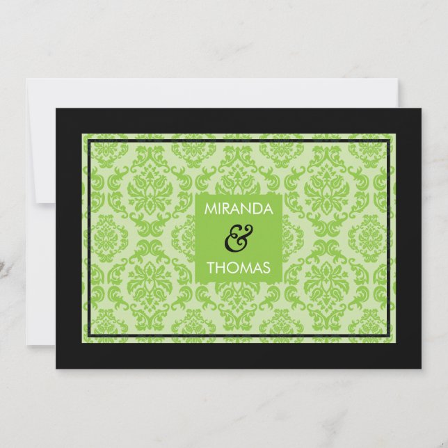 MODERN WEDDING INVITATIONS :: damask colors 1 (Front)