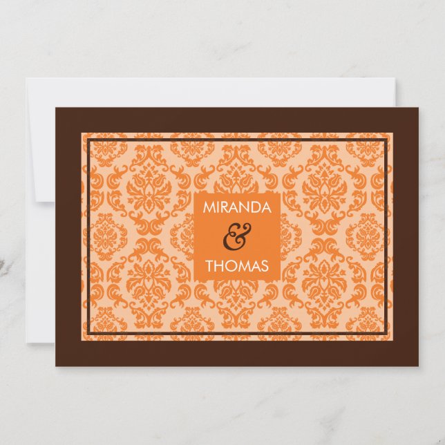 MODERN WEDDING INVITATIONS :: damask colors 8 (Front)