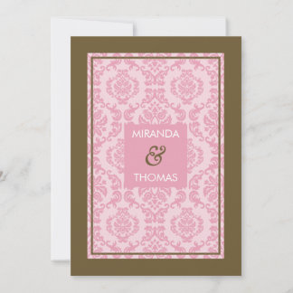 MODERN WEDDING INVITATIONS :: damask colors 9P