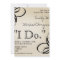 Modern Wedding Invite - Tan & Black I Do & Flowers