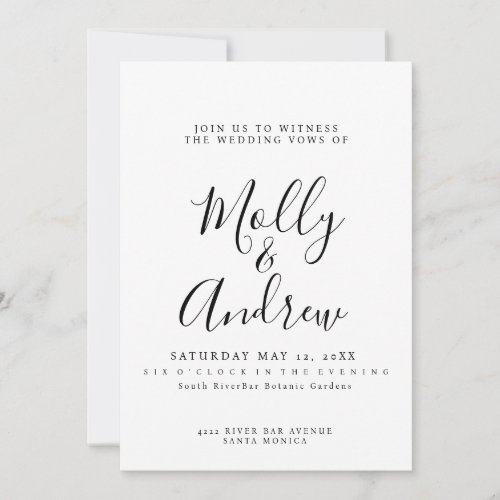 Modern wedding invite wedding