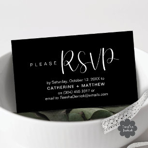 Modern Wedding Invites RSVP Reminder 