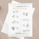 Modern Wedding Itinerary and Welcome Watercolor Program<br><div class="desc">Cute Modern Wedding Itinerary and Welcome Watercolor Program you can easily customize for your guests</div>