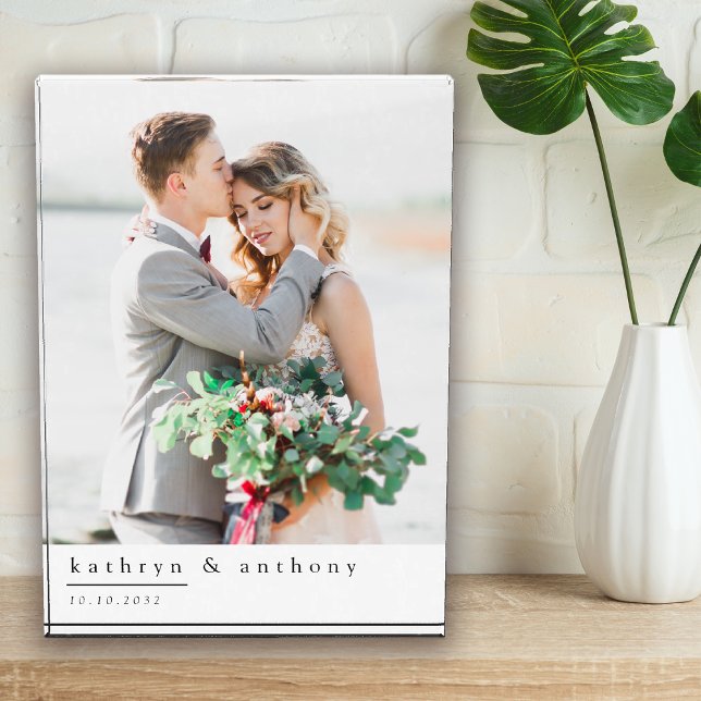 Modern Wedding Keepsake Photo Block (Creator Uploaded)
