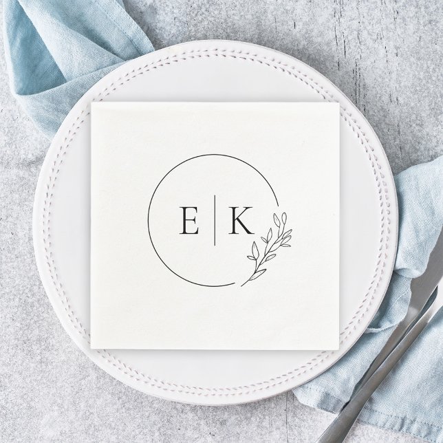 Modern Wedding Logo Napkins (Creator Uploaded)