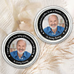 Modern Wedding Memorial Father Son 2 Photo Groom  Cufflinks<br><div class="desc">Dad memorial custom photo wedding memorial cufflinks for the groom. Quote: " I know you would be here today, if heaven wasn't so far away... In Loving Memory ... " the Love between a father and son is Forever, I am with you always. Dad " Personalize with you loved ones...</div>
