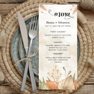 Modern Wedding Menu