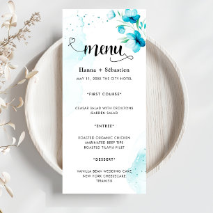Modern Wedding Menu