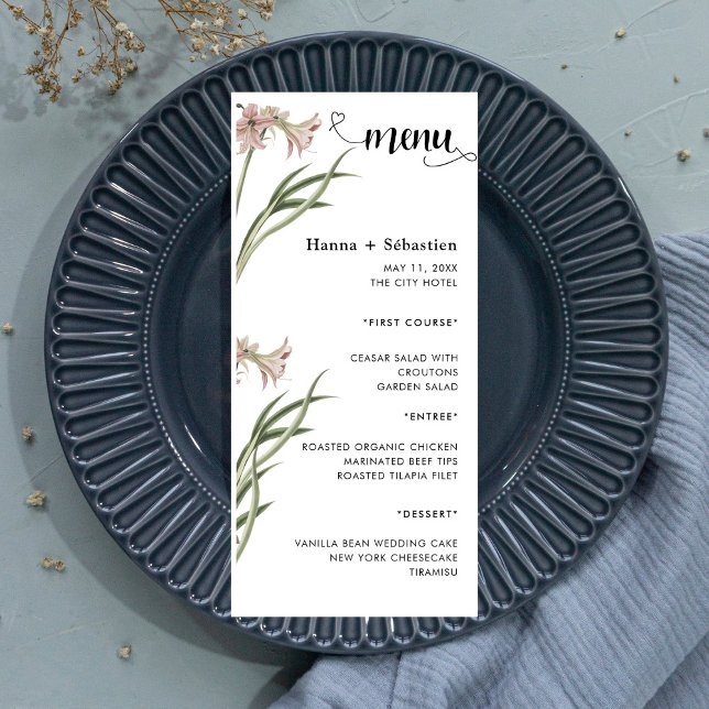 Modern  Wedding Menu (Creator Uploaded)