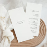 Modern wedding menu card with guest name<br><div class="desc">Unique and practical, this modern menu includes each guest's name, eliminating the need for separate place cards. Perfect for adding a personal and stylish touch to your wedding or bridal shower. The designs are versatile, suitable for weddings, bridal showers, baby showers, birthdays, and even chic corporate events. Template is double...</div>