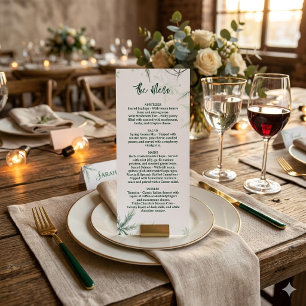 Modern Wedding Menu, Minimalist Menu, Elegant  Menu