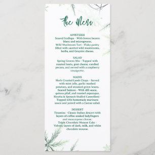 Modern Wedding Menu, Minimalist Menu, Elegant Menu