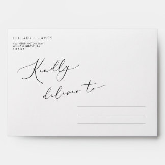 Modern Wedding Minimalist A7 5x7 Envelope