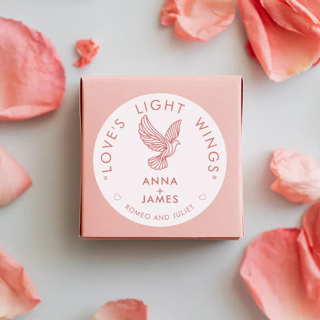 Modern Wedding Minimalist Elegant Romeo and Juliet Classic Round Sticker