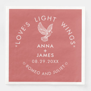 Modern Wedding Minimalist Elegant Romeo and Juliet Paper Dinner Napkins