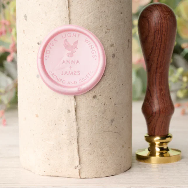 Modern Wedding Minimalist Elegant Romeo and Juliet Wax Seal Stamp