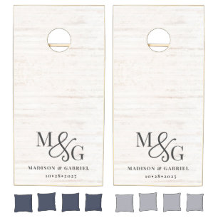 Modern Wedding Monogram  Cornhole Set