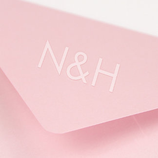 Modern Wedding Monogram Initials with Ampersand Embosser